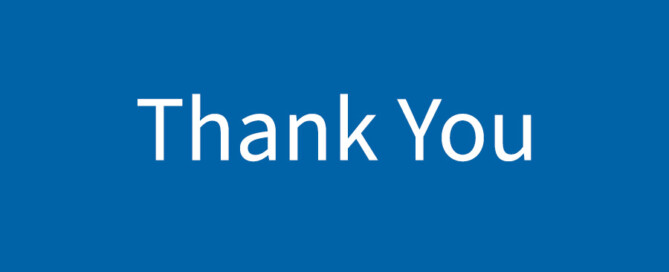 A Thank You testimonial